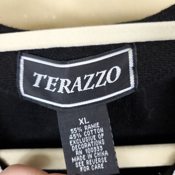 Terazzo Beaded Full Zip Sweater Size XL - Picture 8 of 9